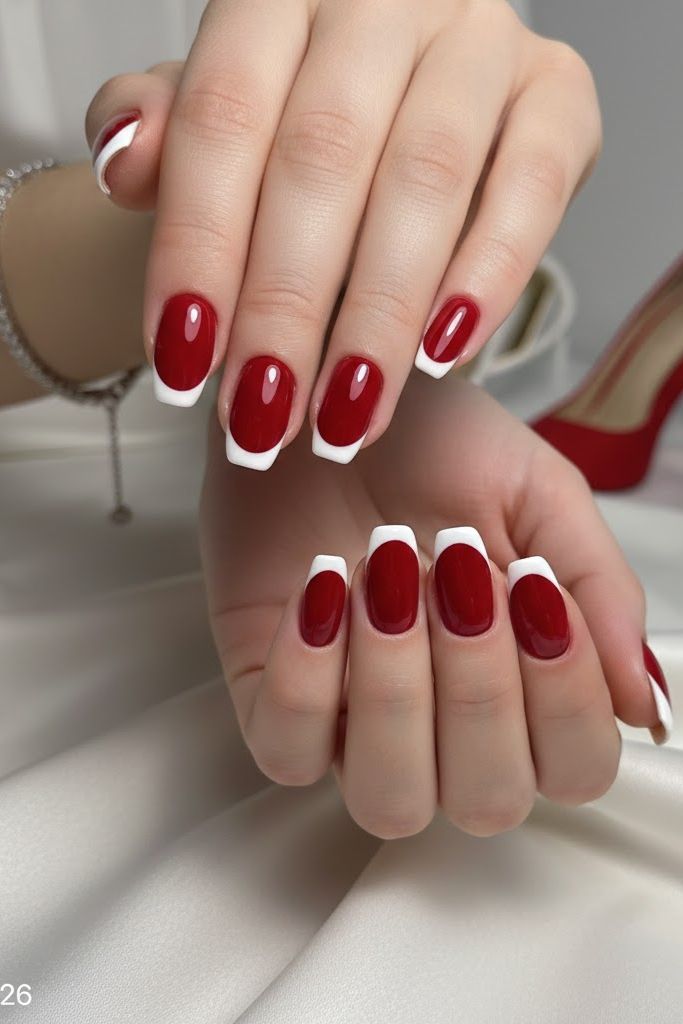 10 Red And White Acrylic Nails Designs 2026
