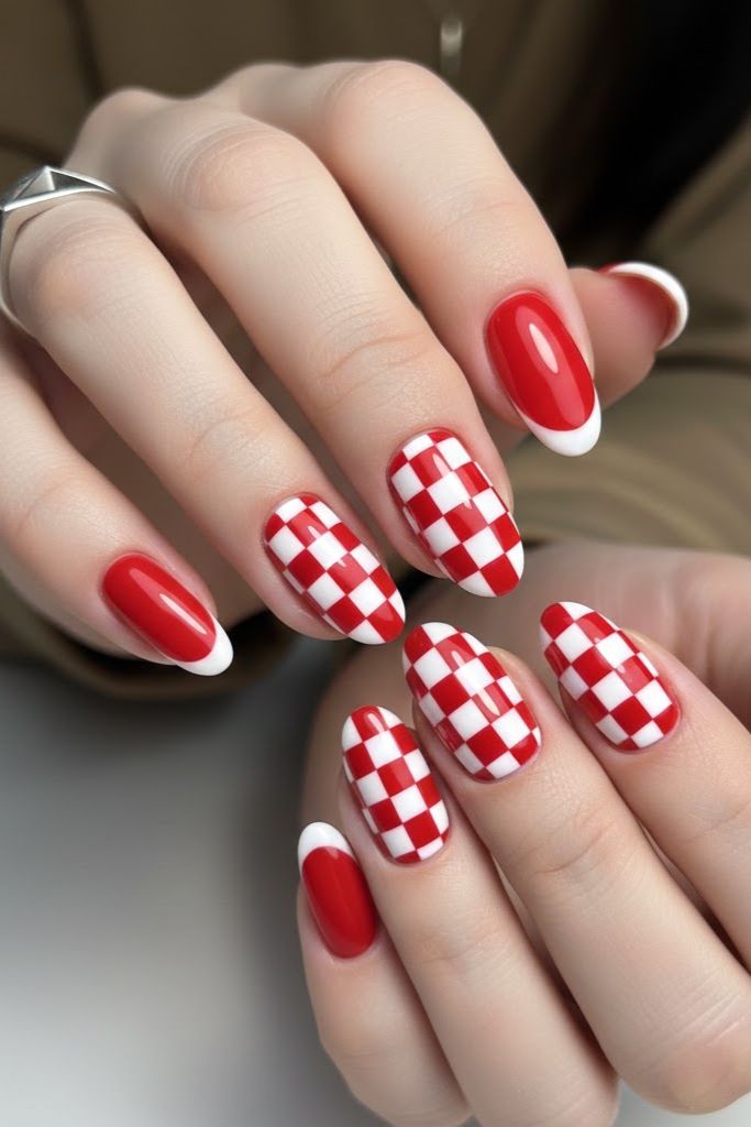 10 Red And White Acrylic Nails Designs 2026