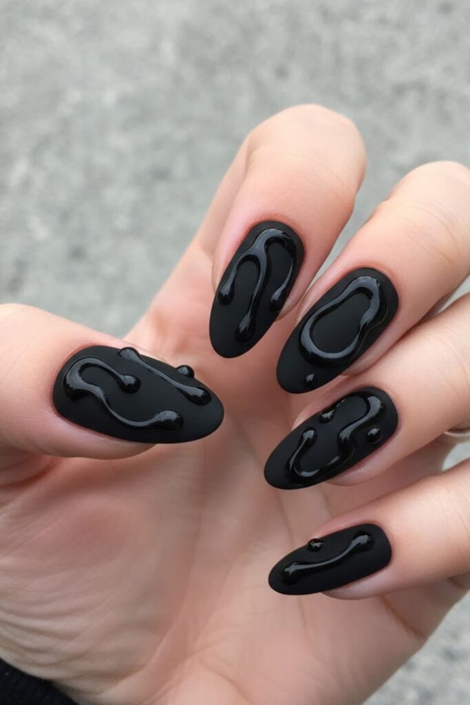 10 Short Black Acrylic Nails Designs 2026
