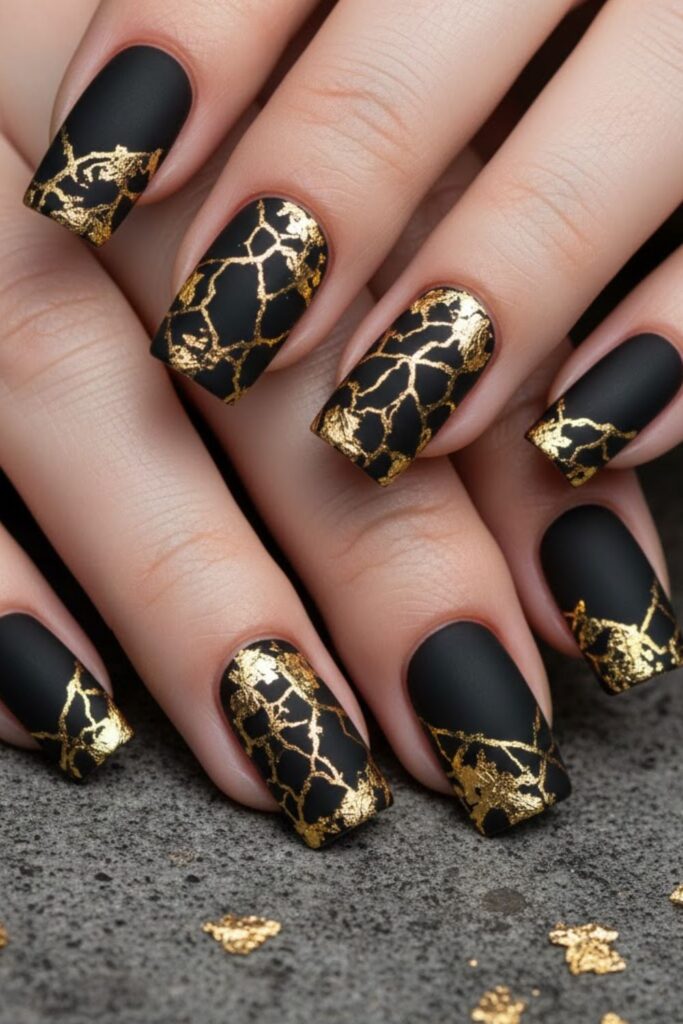 10 Short Black Acrylic Nails Designs 2026